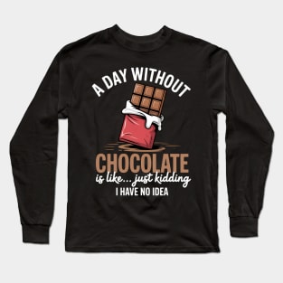Dark Chocolate Lover Candy Bar Long Sleeve T-Shirt